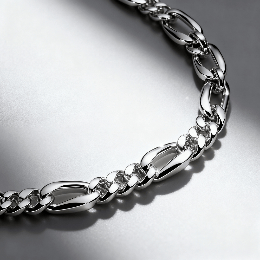 VALTARIS Thin Sterling Silver Figaro Bracelet – 1.5mm