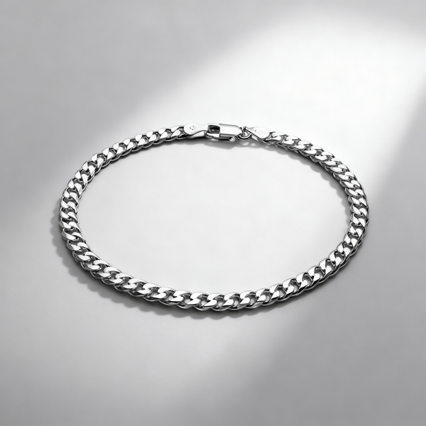 VORION Sterling Silver Light Cuban Bracelet - 2.5mm