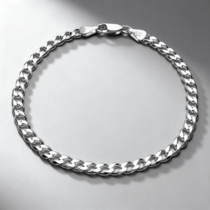 VORION Sterling Silver Light Cuban Bracelet - 4mm