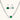 Modern square-cut cubic zirconia jewelry set with white gold plated chain, featuring emerald green or golden yellow stones.