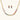Gold-plated jewelry set featuring rainbow baguette-cut cubic zirconia stones in geometric design on cream background