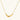 Minimalist gold-plated curved pendant necklace on delicate chain against cream background, showing adjustable length