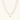 Delicate double-chain gold necklace with tiny heart pendant on cream background