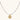 Ornate gold-plated pendant necklace with multicolored gemstone beads in purple, pink and clear tones on white background