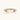 Close-up of adjustable gold-plated ring with continuous row of round zirconia stones on neutral background.