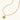 Gold-tone zodiac wheel pendant with 12 colorful cubic zirconia stones on a figaro chain, 18K gold plated stainless steel.