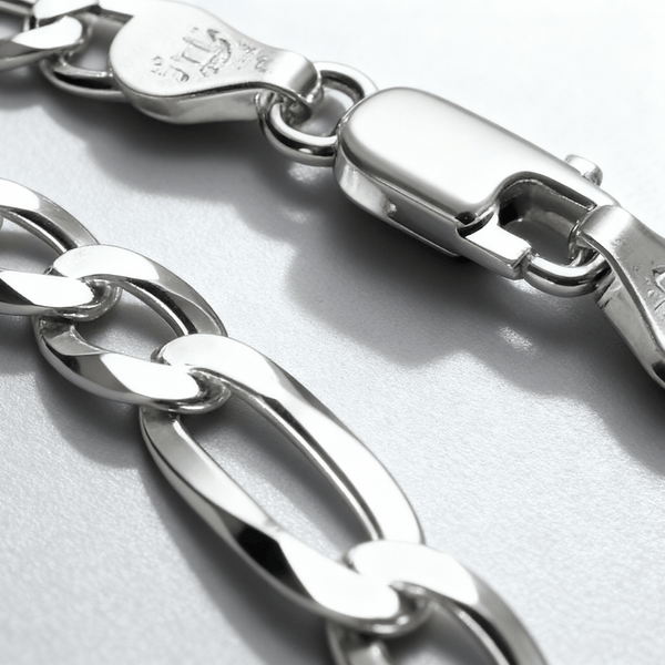 VALTARIS Thin Sterling Silver Figaro Bracelet  – 4mm