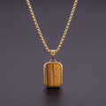 Tiger's Eye Tag Pendant