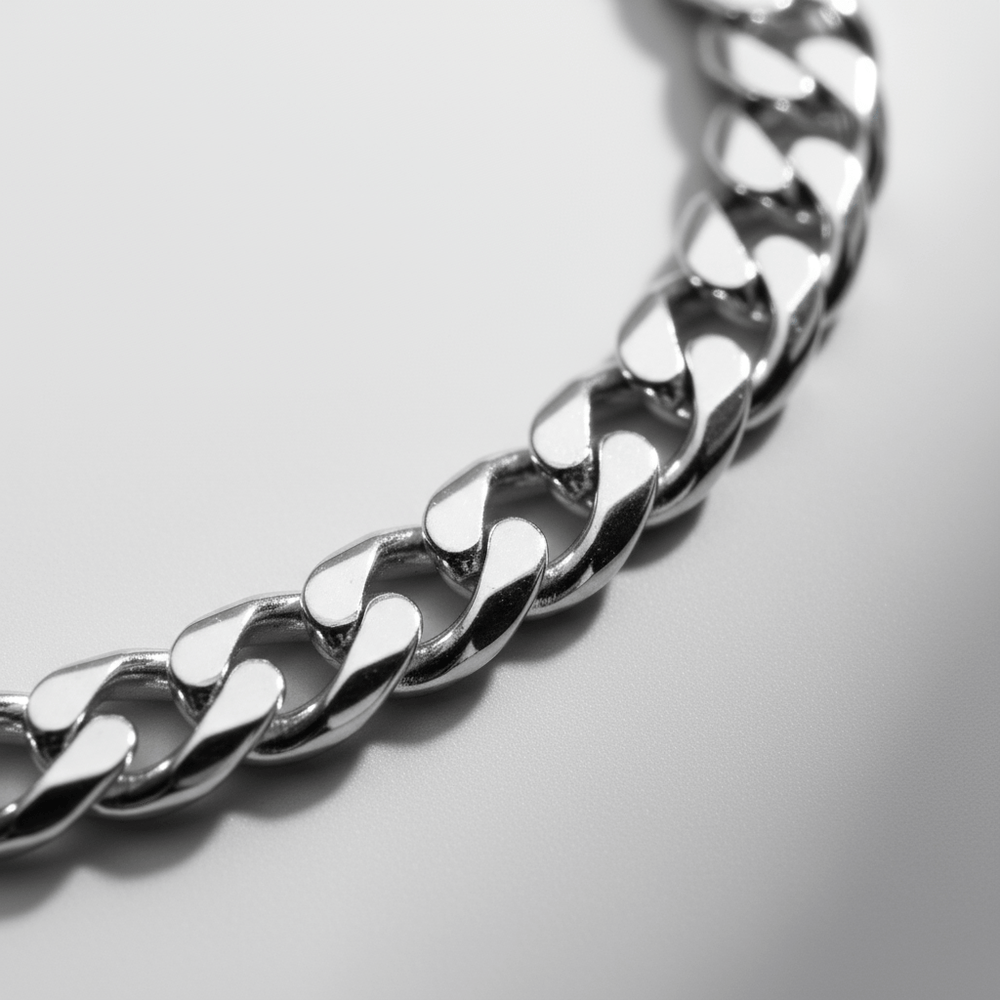 VORION Sterling Silver Light Cuban Bracelet - 2.5mm