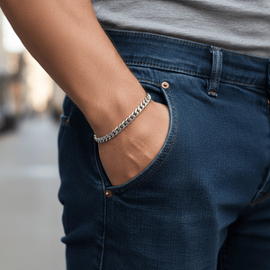 VORION Sterling Silver Light Cuban Bracelet - 2.5mm